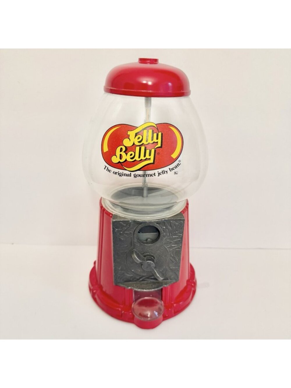 Jelly Belly Vintage Style Red Jelly Bean Candy Dispenser Machine Countertop 12”